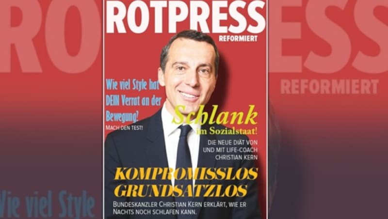 Aktuelle Ausgabe: Junge Parteifreunde bringen ein Kern-Bild mit wenig schmeichelhafter Beschreibung. (Bild: Rotpress)