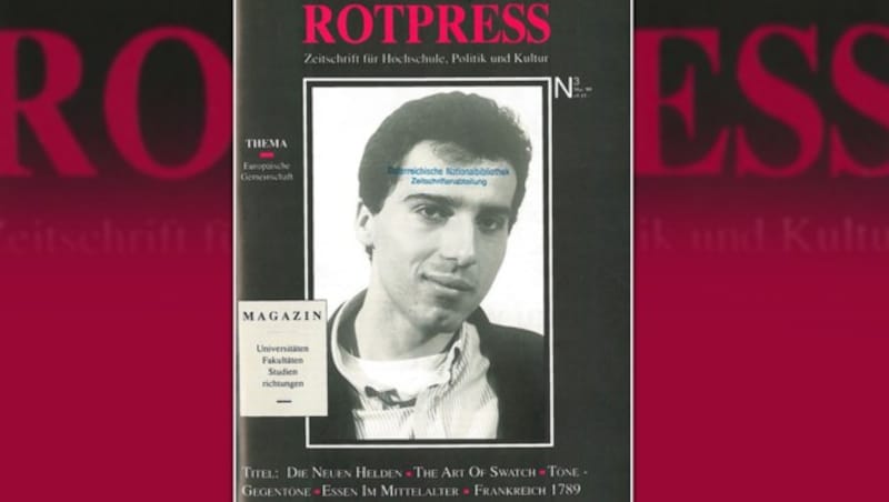 Ende der 1980er-Jahre brachte Kern als "Rotpress"-Chef sein eigenes Foto auf die Titelseite. (Bild: Rotpress)