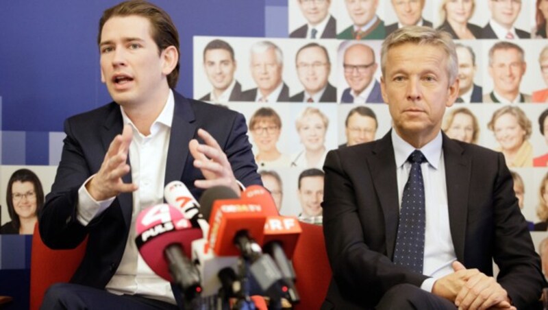 Sebastian Kurz, Reinhold Lopatka (Bild: APA/Georg Hochmuth)