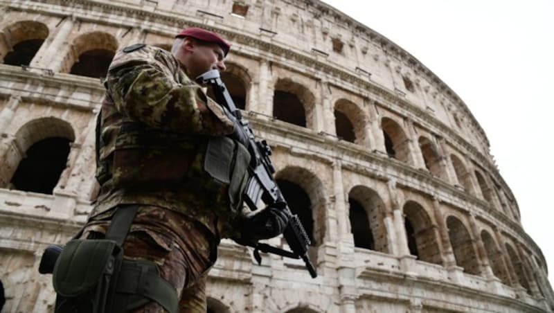 Hohe Sicherheitsvorkehrungen beim EU-Gipfel in Rom (Bild: AFP)