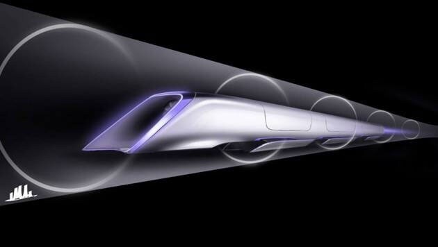 In den luftleeren Röhren sollen Hightech-Zuggarnituren mit Druckkabinen verkehren. (Bild: facebook.com/hyperlooptransportationtech)