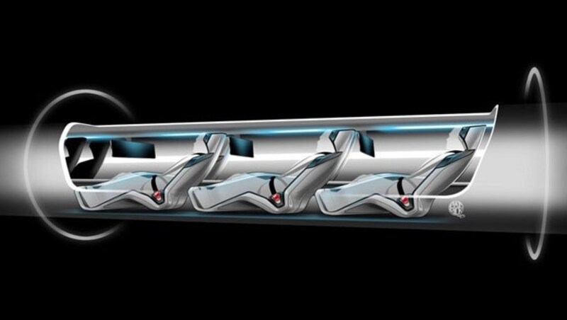 Konzept für die Innenausstattung einer Hyperloop-Garnitur (Bild: facebook.com/hyperlooptransportationtech)