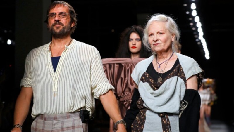 Vivienne Westwood ist mit dem um 25 Jahre jüngeren Andreas Kronthaler liiert. (Bild: AFP)