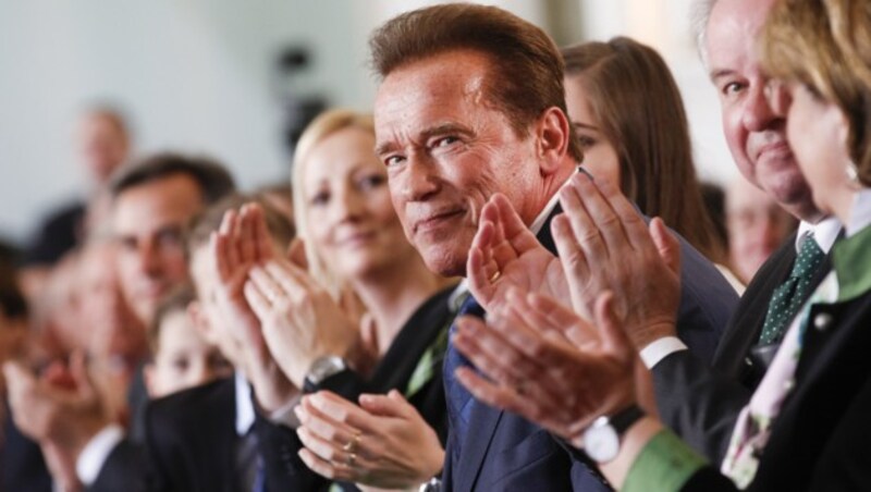 Schwarzenegger bei der Verleihung des "Internationalen Josef Krainer Preises" des Landes Steiermark (Bild: APA/ERWIN SCHERIAU)