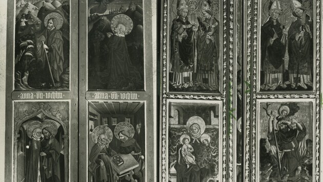 Die Reliefbilder des Flügelaltars waren vor 30 Jahren aus der Hallstätter Kirche gestohlen worden (Bild: Krone-Archiv)