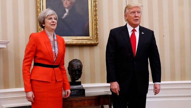 Theresa May und Donald Trump (Bild: AP)