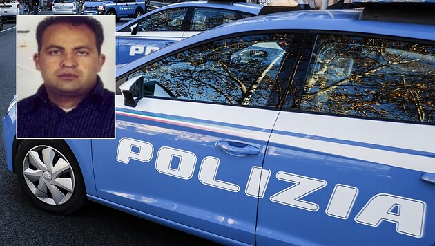Santo Vottari, "Superboss" der 'Ndrangheta (kl. Bild), wurde jetzt verhaftet. (Bild: Europol, AFP)