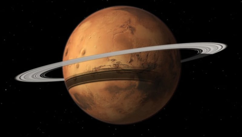 Künstlerische Illustration: So könnte der Mars in zig Millionen Jahren aussehen. (Bild: NASA/Celestia Development Team)