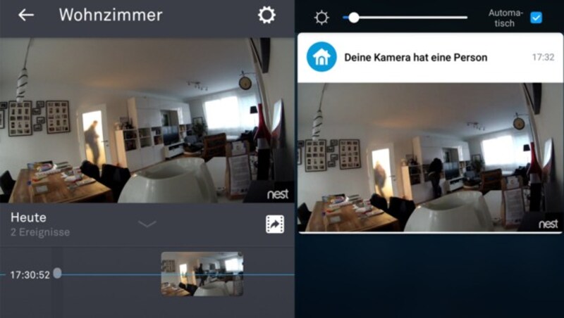Der Nutzer wird informiert, sobald die Kamera eine Bewegung erkennt. (Bild: Screenshot)