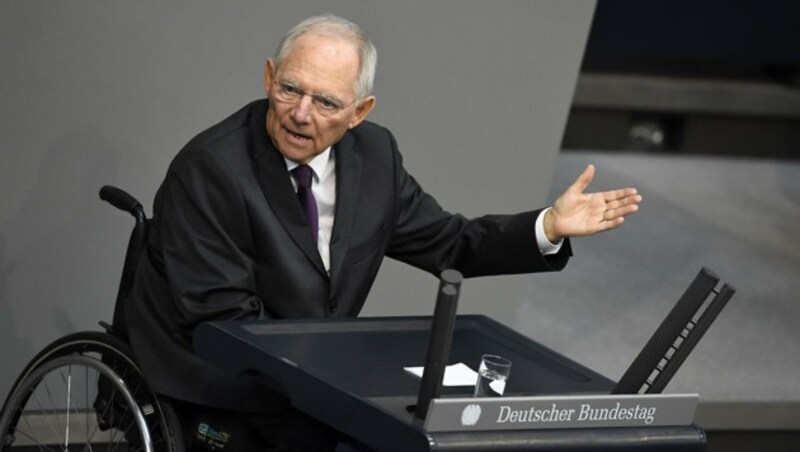 Der deutsche Bundestagspräsident Wolfgang Schäuble zeigte sich von den Qualitäten Laschets überzeugt. (Bild: AFP)