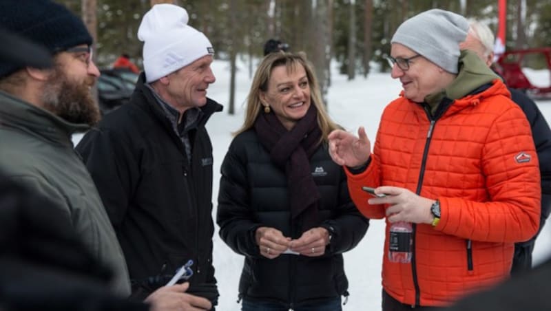 Krone-Redakteur Stephan Schätzl im Gespräch mit Juha Kankkunen (Bild: Seat)