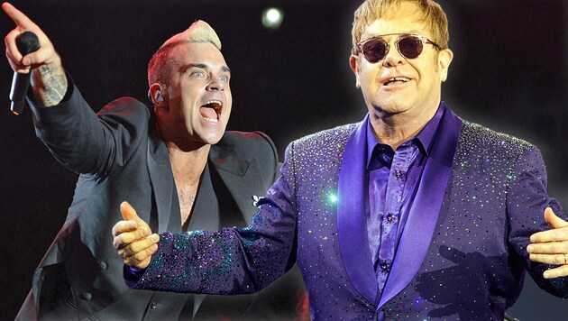 Robbie Williams und Elton John trauern um George Michael. (Bild: AFP, AP)