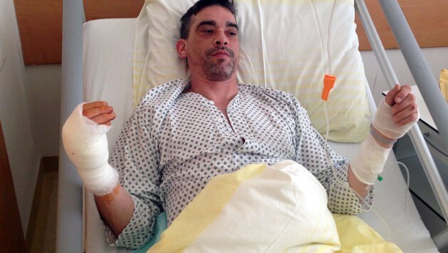 Das Opfer wurde nach dem Durchschuss seiner rechten Hand im Klinikum Wels operiert. (Bild: Markus Schütz)