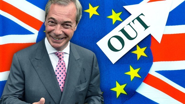 Brexit-Hardliner Nigel Farage (Bild: thinkstockphotos.de, AFP/BEN STANSALL)