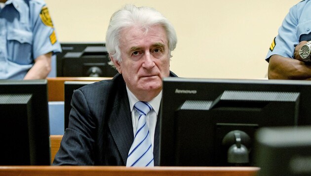 Karadzic bei der Urteilsverkündung (Bild: APA/AFP/POOL/ROBIN VAN LONKHUIJSEN)