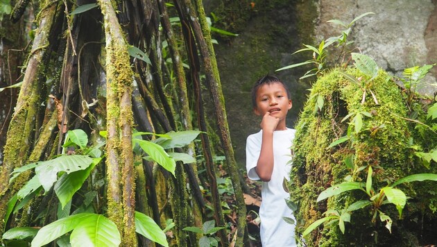 Natur als Schule: Kinder lernen leben im und vom Regenwald (Bild: Thomas Leitner)