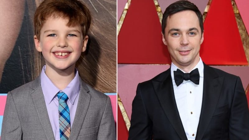 Der junge und der alte Sheldon Cooper: Iain Armitage und Jim Parsons. (Bild: AP, AFP, krone.at-Grafik)