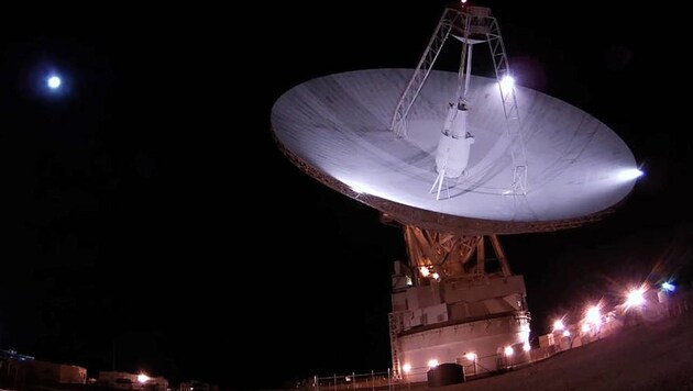 Die 70-m-Antenne des Goldstone Observatory im Süden Kaliforniens (Bild: NASA/JPL-Caltech)