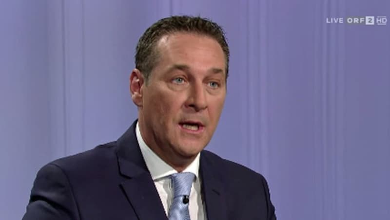 Strache in der ORF-"Pressestunde" (Bild: Screenshot/ORF)