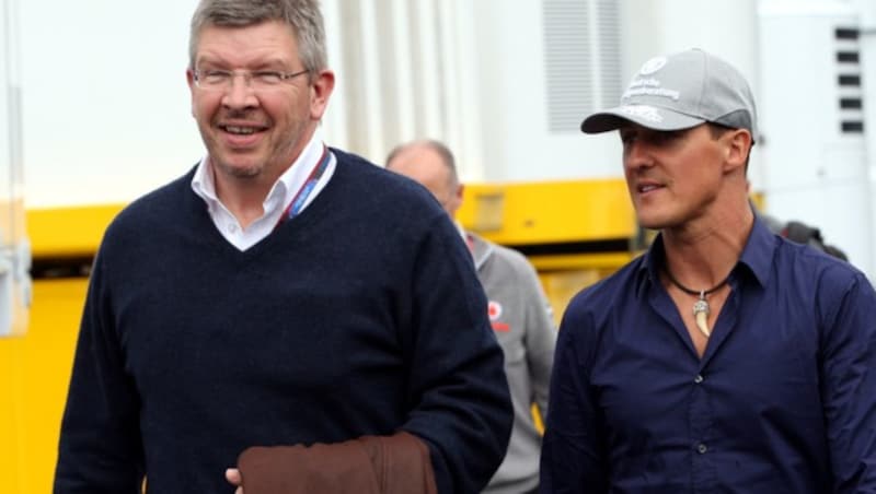 Ross Brawn (li.) und Michael Schumacher (Bild: GEPA)