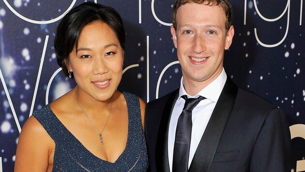 Mark Zuckerberg und seine Ehefrau Priscilla (Bild: Steve Jennings/Getty Images for Breakthrough Prize/AFP)