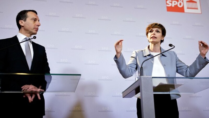 Christian Kern, Pamela Rendi-Wagner (Bild: APA/Georg Hochmuth)