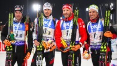 Dominik Landertinger, Julian Eberhard, Simon Eder und Lorenz Wäger (Bild: AFP)