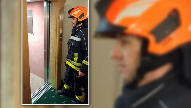 Die Feuerwehr musste anrücken, um die beiden Buben aus dem Lift zu befreien. (Bild: APA/BFV LIEZEN/SCHLÜSSLMAYR)