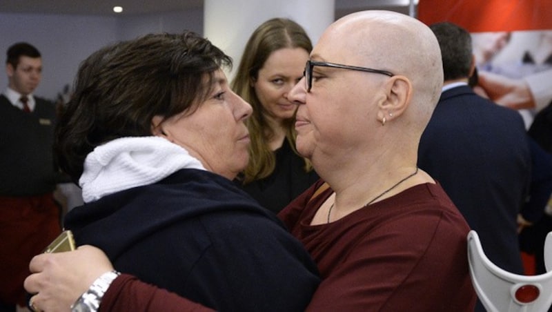 Oberhauser und Martina Faymann, Gattin von Ex-Kanzler Werner Faymann (Bild: APA/ROBERT JAEGER)