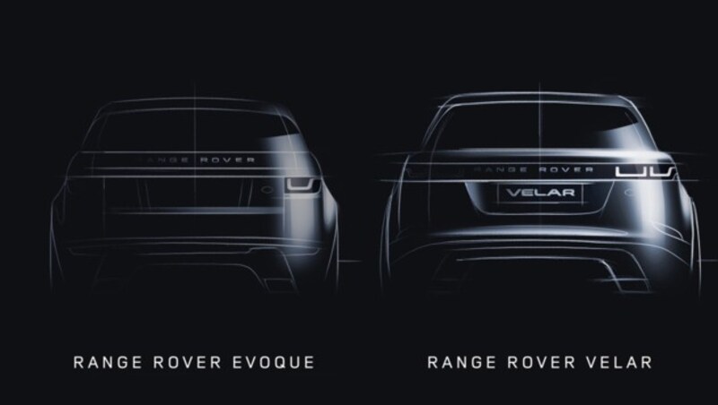 Range Rover Velar im Vergleich zum Range Rover Evoque (Bild: Land Rover)