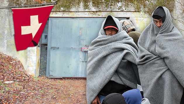 Im Kanton Zürich sind derzeit rund 50 Flüchtlinge in einem Bunker untergebracht. (Bild: thinkstockphotos.de, APA/HERBERT P. OCZERET)