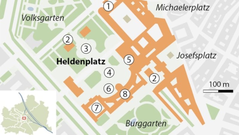 Der Wiener Heldenplatz (Bild: APA)