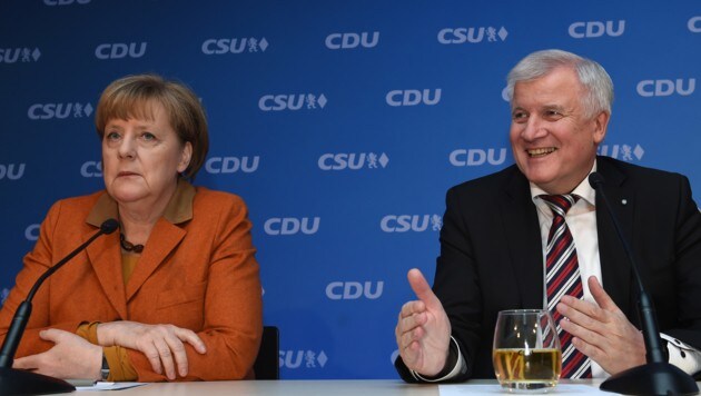 Angela Merkel, Horst Seehofer (Bild: AFP)
