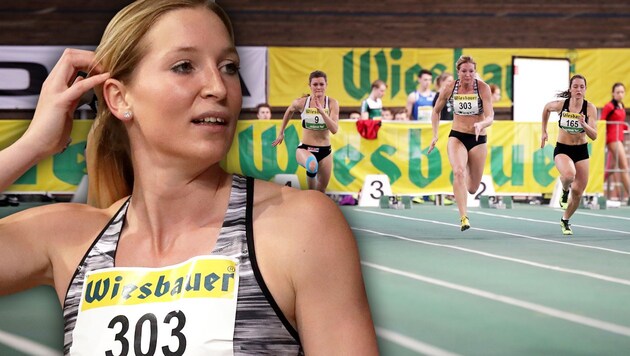 Viola Kleiser beim 60m-Lauf (Bild: GEPA)