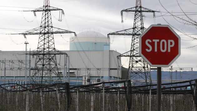 Der mehr als 40 Jahre alte Atommeiler ist durch Beben gefährdet. Er soll stillgelegt werden. (Bild: Kronen Zeitung)