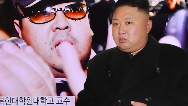 Kim Jong Nam (li.) und sein Halbbruder, Nordkoreas Machthaber Kim Jong Un (Bild: AFP)