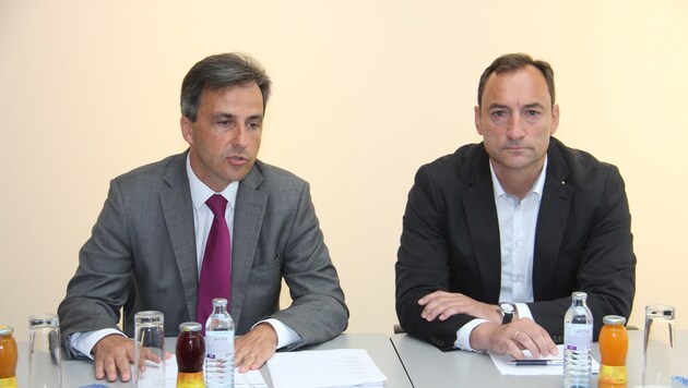VP-Bürgermeister Siegfried Nagl und FP-Chef Mario Eustacchio starten Koalitionsgespräche in Graz. (Bild: Kronenzeitung)