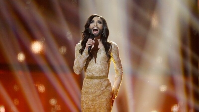 Conchita bei ihrem Auftritt beim ESC 2014 (Bild: AP)