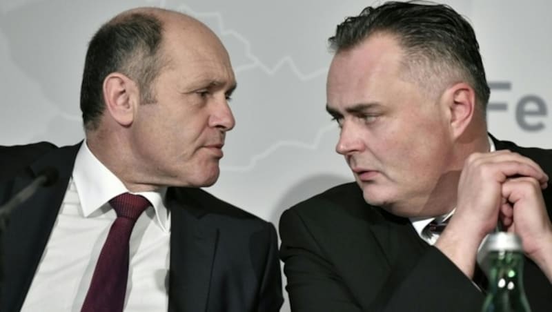 Sobotka und Doskozil (Bild: APA/HANS KLAUS TECHT)