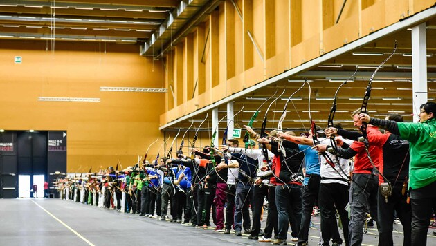 350 Starter ermitteln bei den Indoor-Staatsmeisterschaften den besten Bogenschützen. (Bild: Markus Wenzel)