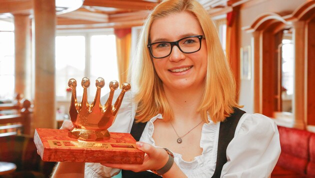 "Goldene Krone" für die 19-jährige Kärntnerin Laura Kazianka vom Hotel Schneider in Obertauern (Bild: GERHARD SCHIEL)