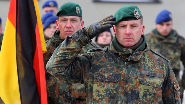 Kommandant Christoph Huber führt das NATO-Bataillon in Litauen an. (Bild: AFP)