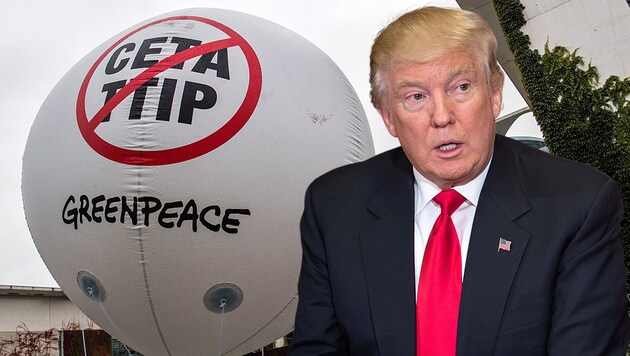 Ganz gleich, wer im Weißen Haus sitzt, die EU-Kommission will TTIP unter Dach und Fach bringen. (Bild: AFP)