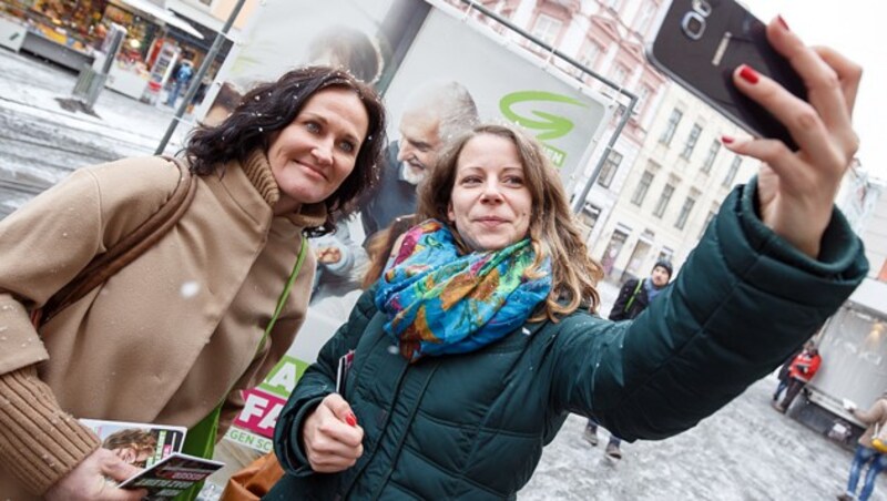 Ex-Grünen-Parteichefin Eva Glawischnig mit Wirnsberger (Bild: APA/Erwin Scheriau)