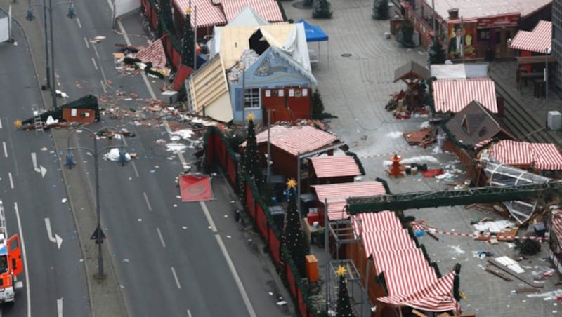 Der Berliner Weihnachtsmarkt nach dem verheerenden Anschlag (Bild: AFP/ODD ANDERSEN)