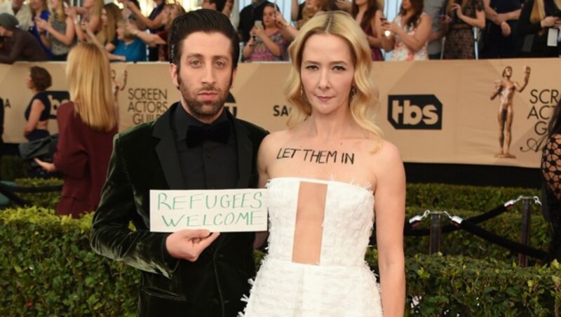 Simon Helberg und seine Ehefrau Jocelyn Towne (Bild: Jordan Strauss/Invision/AP)