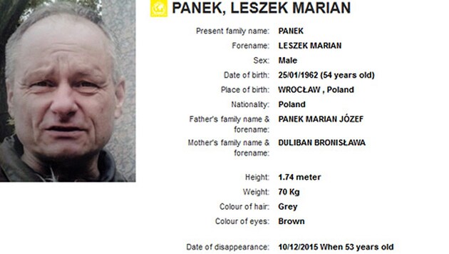 Profil des verhafteten Polen auf der Website von Interpol (Bild: Interpol)