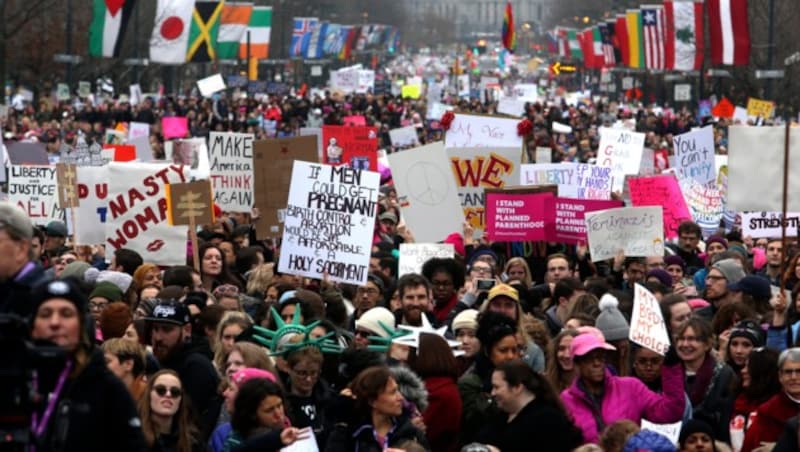 Auch in anderen US-Städten, wie etwa Philadelphia, gab es Demonstrationen gegen Trump. (Bild: AP)