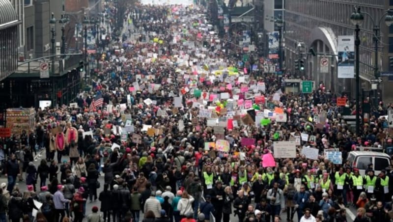 Demonstration in New York (Bild: EPA)