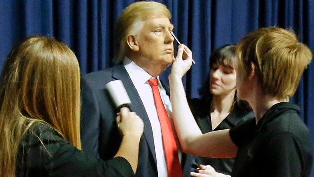 Letzte Retuschen an Donald Trump: Das Londoner Wachsfigurenkabinett Madame Tussauds ist bereit. (Bild: The Associated Press)